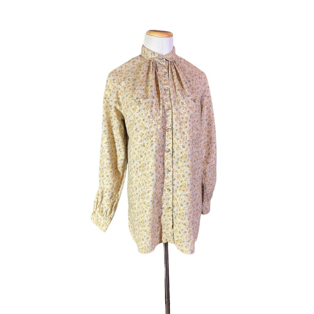 Vintage Norman Todd California Size ? Long Sleeve Floral Shirt